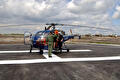Opening met helikopter